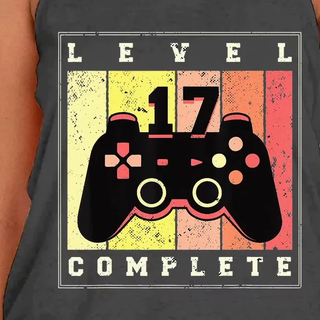 17Th Birthday Gamer Level 17 Complete Women's Knotted Racerback Tank