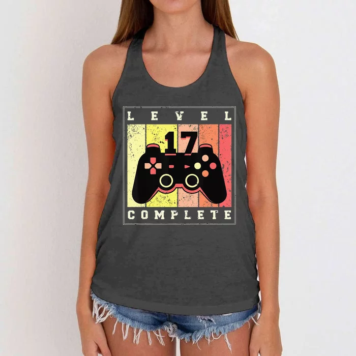 17Th Birthday Gamer Level 17 Complete Women's Knotted Racerback Tank