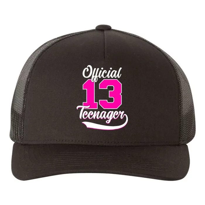 13th Birthday Girls 13 Years Cute Teenager Birthday Yupoong Adult 5-Panel Trucker Hat