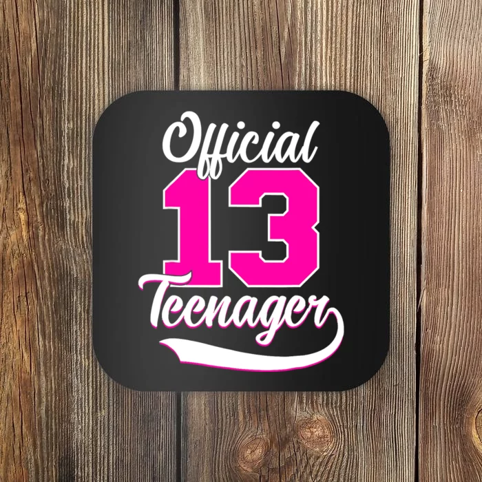 13th Birthday Girls 13 Years Cute Teenager Birthday Coaster