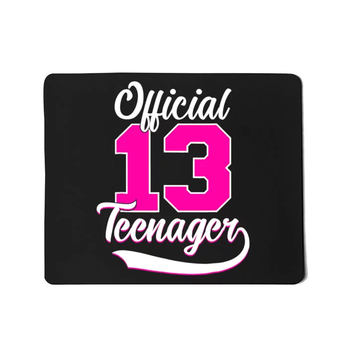 13th Birthday Girls 13 Years Cute Teenager Birthday Mousepad