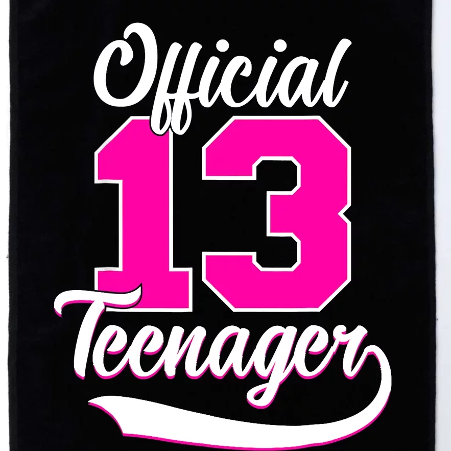 13th Birthday Girls 13 Years Cute Teenager Birthday Platinum Collection Golf Towel