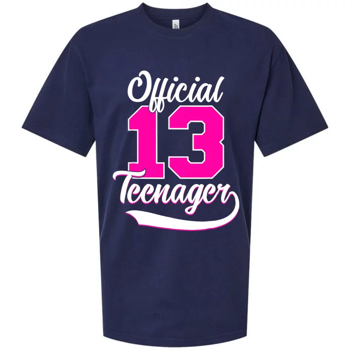 13th Birthday Girls 13 Years Cute Teenager Birthday Sueded Cloud Jersey T-Shirt