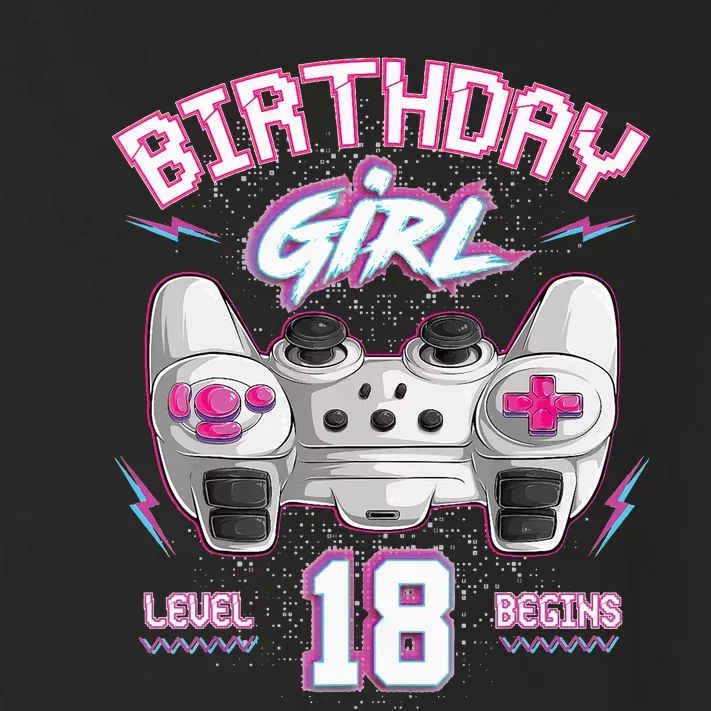 18Th Birthday  Gamer Level 18 Begins Video Games Girls Toddler Long Sleeve Shirt