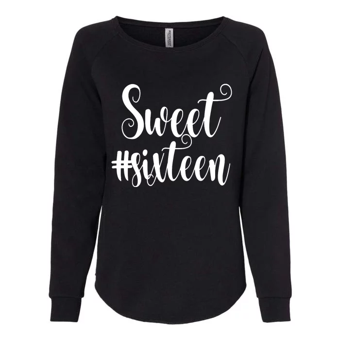 16th Birthday Gift Teen Sweet Sixteen 16 Rose Gold Womens California Wash Sweatshirt