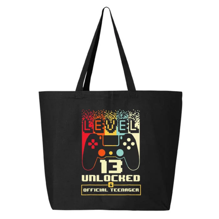 13th Birthday Gifts Level 13 Unlocked Cute 25L Jumbo Tote