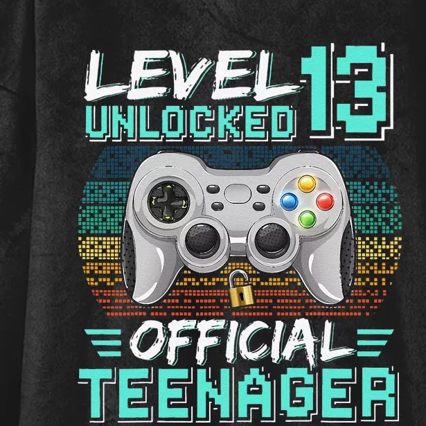 13th Birthday Gifts Level 13 Unlocked Hooded Wearable Blanket