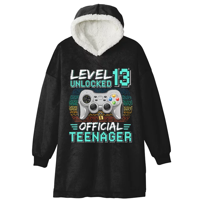 13th Birthday Gifts Level 13 Unlocked Hooded Wearable Blanket