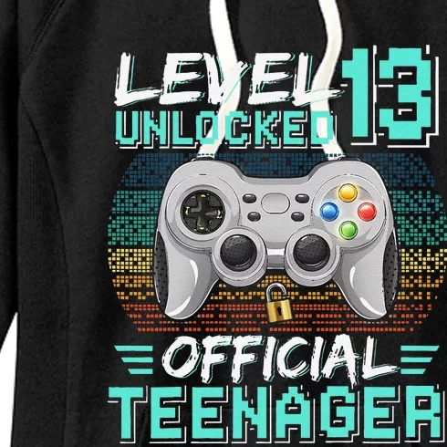 13th Birthday Gifts Level 13 Unlocked Women's Fleece Hoodie