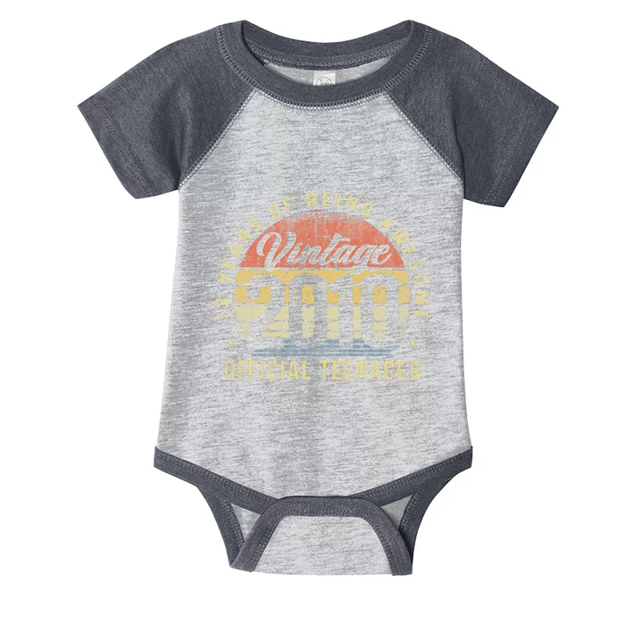 13th Birthday Gifts Vintage 2010 13 Yr Old Infant Baby Jersey Bodysuit