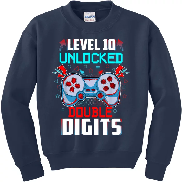 10th Birthday Gift For Boys Double Digits 10 Year Old Gifts Gamer Gift Kids Sweatshirt