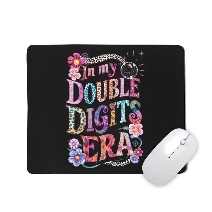 10th Birthday Girl In My Double Digits Era Retro 10 Year Old Mousepad