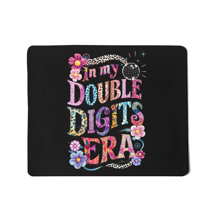 10th Birthday Girl In My Double Digits Era Retro 10 Year Old Mousepad