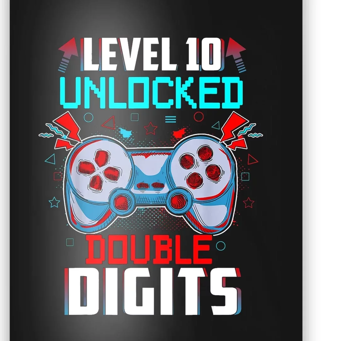 10th Birthday Gift For Double Digits 10 Year Old Gifts Gamer Gift Poster