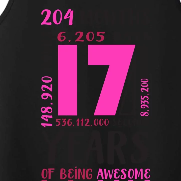 17th Birthday Girl Gifts 17 Year Old Daughter Niece Performance Tank