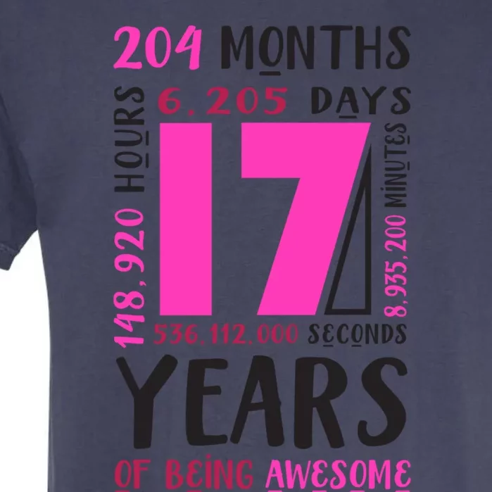 17th Birthday Girl Gifts 17 Year Old Daughter Niece Garment-Dyed Heavyweight T-Shirt