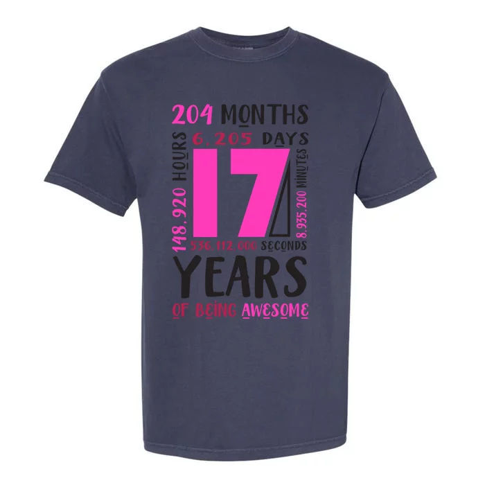 17th Birthday Girl Gifts 17 Year Old Daughter Niece Garment-Dyed Heavyweight T-Shirt