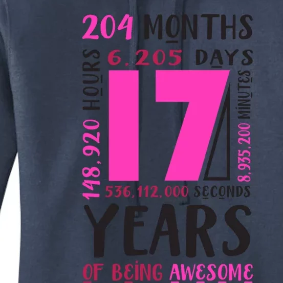 17th Birthday Girl Gifts 17 Year Old Daughter Niece Women's Pullover Hoodie