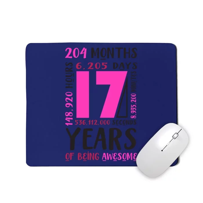 17th Birthday Girl Gifts 17 Year Old Daughter Niece Mousepad