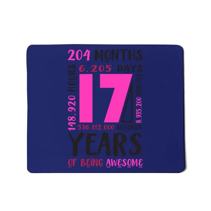 17th Birthday Girl Gifts 17 Year Old Daughter Niece Mousepad