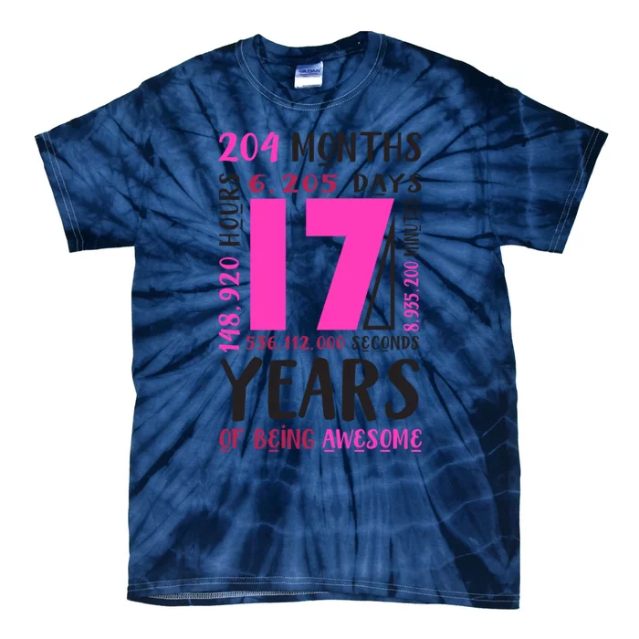 17th Birthday Girl Gifts 17 Year Old Daughter Niece Tie-Dye T-Shirt