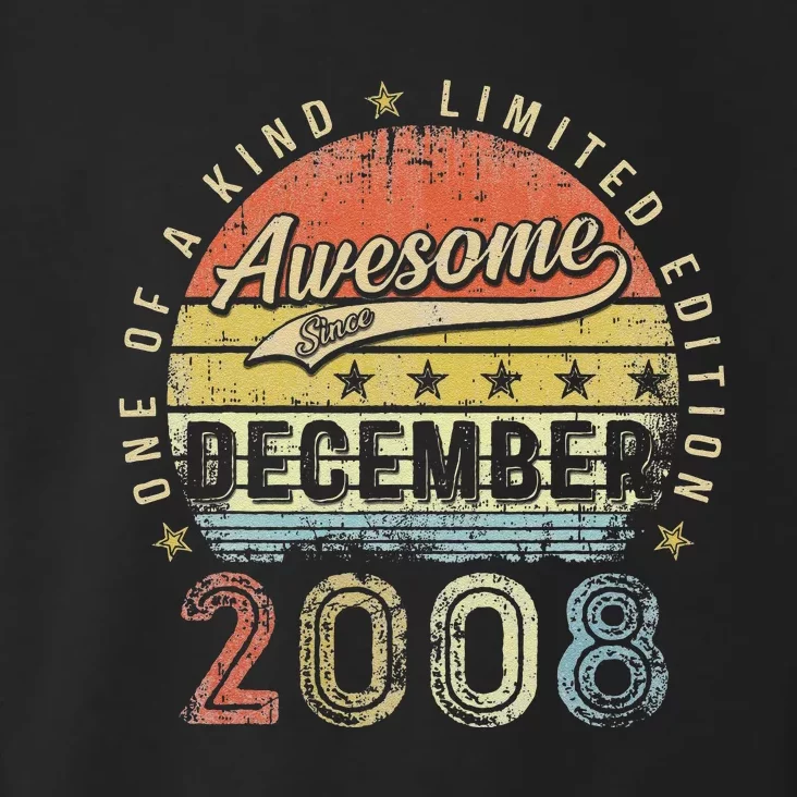 14th Birthday Gift Awesome Since December 2008 14 Year Old Toddler Hoodie