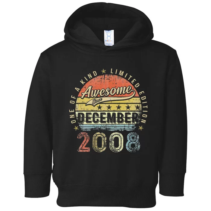 14th Birthday Gift Awesome Since December 2008 14 Year Old Toddler Hoodie