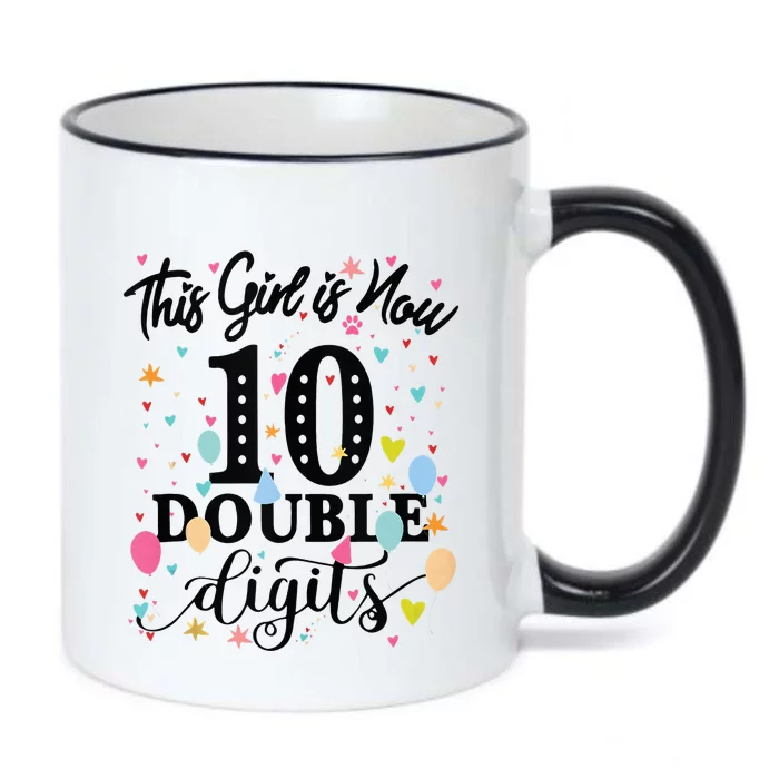 10th Birthday Gifts This Girl Is Now 10 Double Digits Black Color Changing Mug