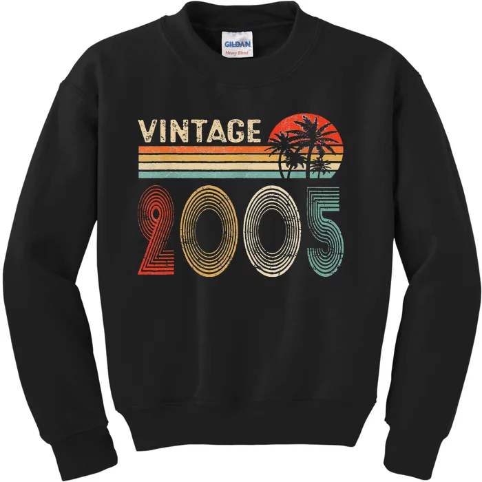 18th Birthday Gift Vintage 2005 Funny 18 Years Old Kids Sweatshirt