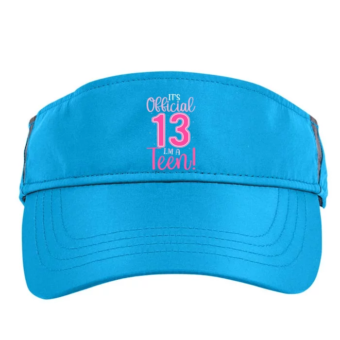 13th Birthday Girl 13 Years Teen Teenager Birthday Adult Drive Performance Visor