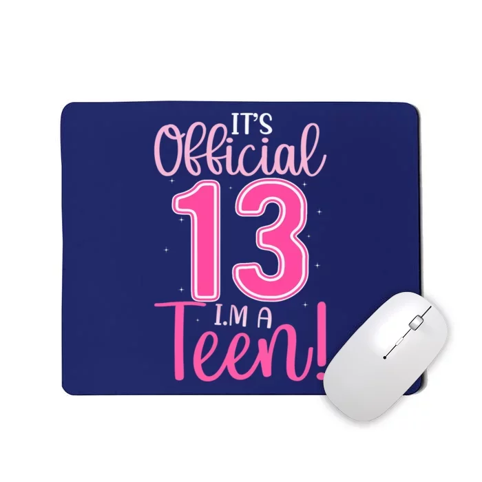 13th Birthday Girl 13 Years Teen Teenager Birthday Mousepad