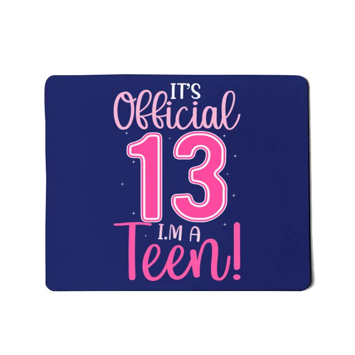 13th Birthday Girl 13 Years Teen Teenager Birthday Mousepad