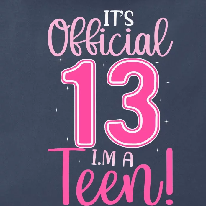 13th Birthday Girl 13 Years Teen Teenager Birthday Zip Tote Bag