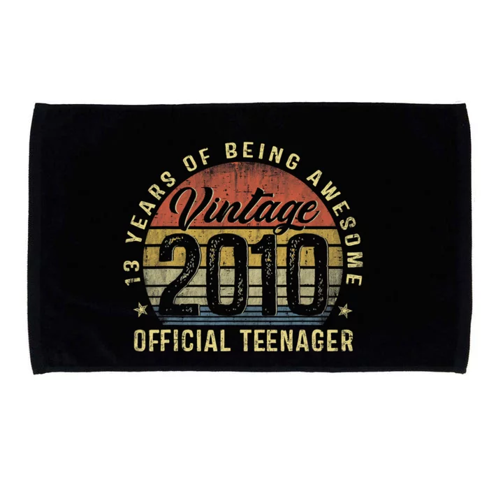 13th Birthday Gifts Vintage 2010 Teenager 13 Years Old Microfiber Hand Towel