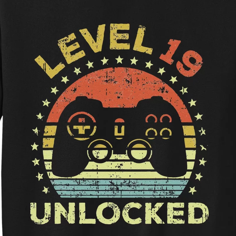 19th Birthday Gaming Level 19 Unlocked Tall Sweatshirt