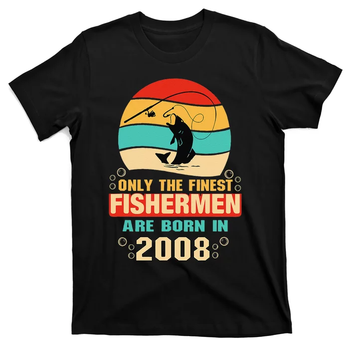 14th Birthday Gifts For 14 Year Old Fishing Fishermen 2008 T-Shirt