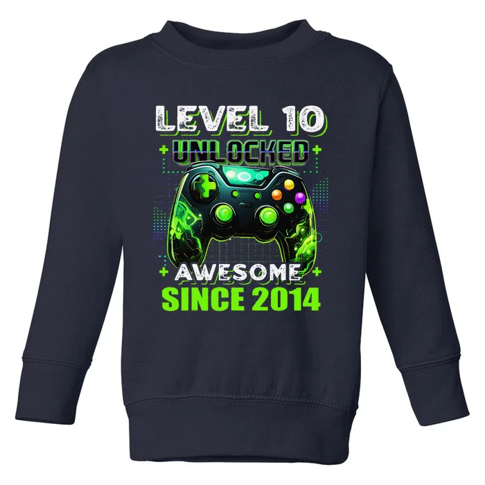 10th Birthday Gamer 10 Year Old Funny Bday Boy Ten Son Toddler Sweatshirt