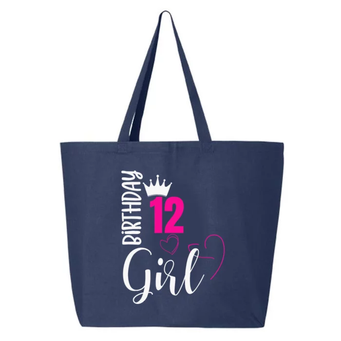 12 Birthday Girl Happy 12th Birthday 25L Jumbo Tote