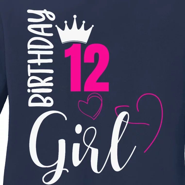 12 Birthday Girl Happy 12th Birthday Ladies Long Sleeve Shirt