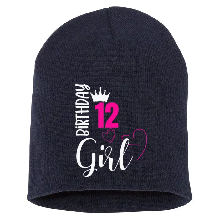 12 Birthday Girl Happy 12th Birthday Short Acrylic Beanie