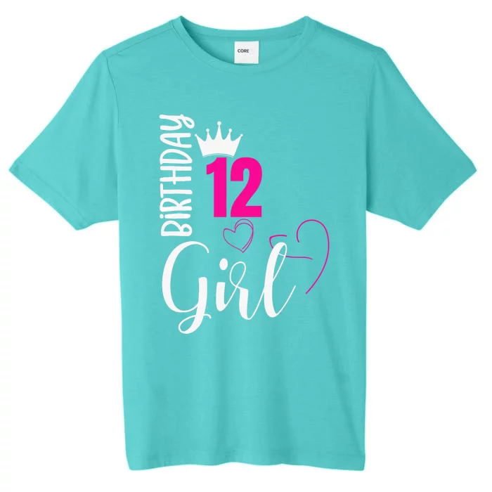 12 Birthday Girl Happy 12th Birthday ChromaSoft Performance T-Shirt