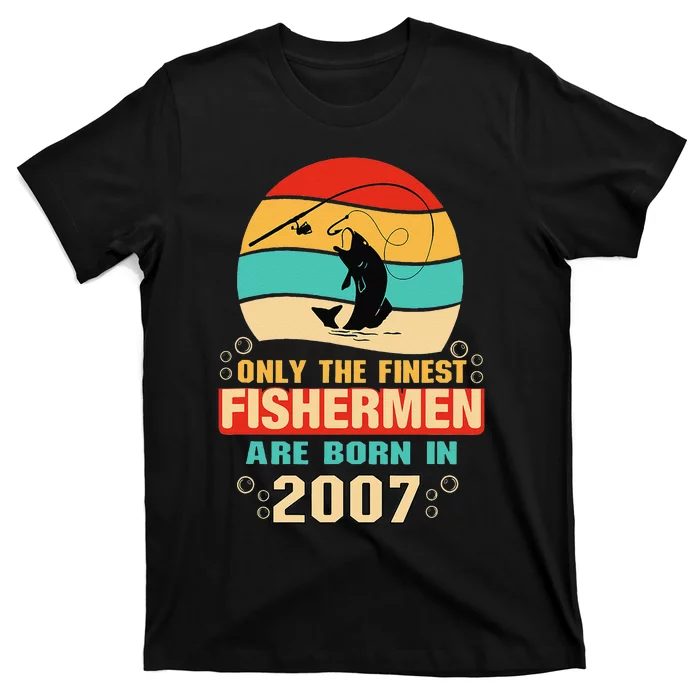 15th Birthday Gifts For 15 Year Old Fishing Fishermen 2007 T-Shirt