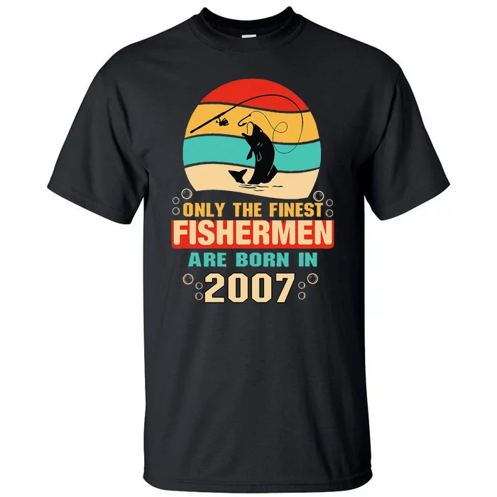 15th Birthday Gifts For 15 Year Old Fishing Fishermen 2007 Tall T-Shirt