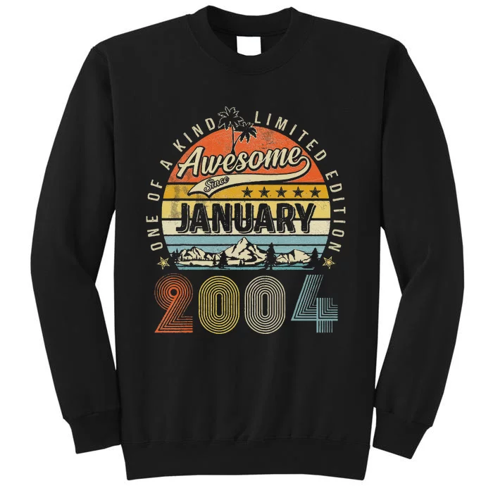 19th Birthday Gift Awesome Since January 2004 19 Year Old Sweatshirt