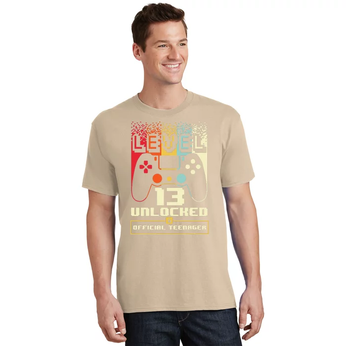 13th Birthday Gift Level 13 Unlocked Nager T-Shirt