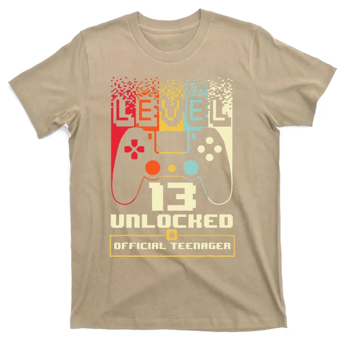 13th Birthday Gift Level 13 Unlocked Nager T-Shirt