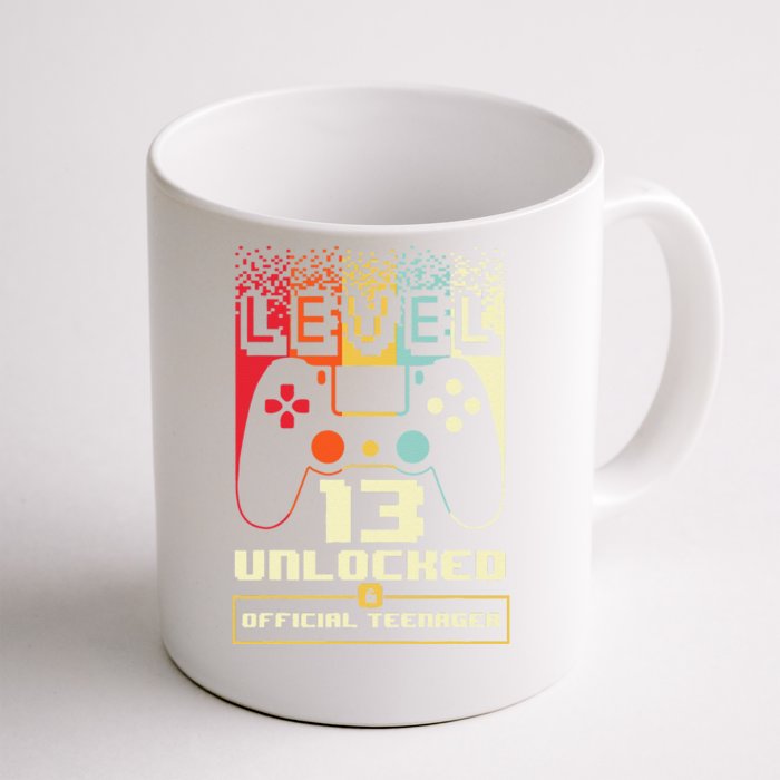 13th Birthday Gift Level 13 Unlocked Nager Front & Back Coffee Mug