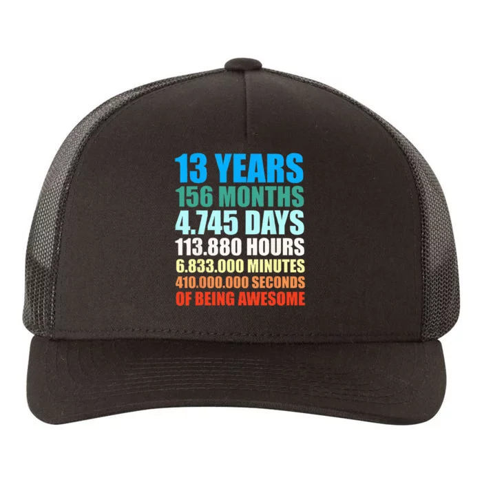 13th Birthday Gift Boy 13 Years Being Awesome Yupoong Adult 5-Panel Trucker Hat