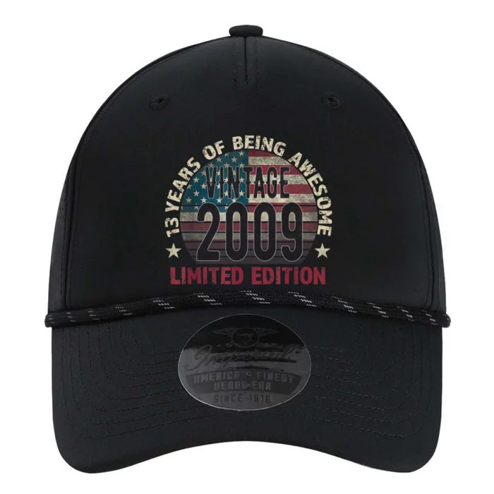 13th Birthday Gift Boys Vintage 2009 13 Years Old USA Flag Performance The Dyno Cap