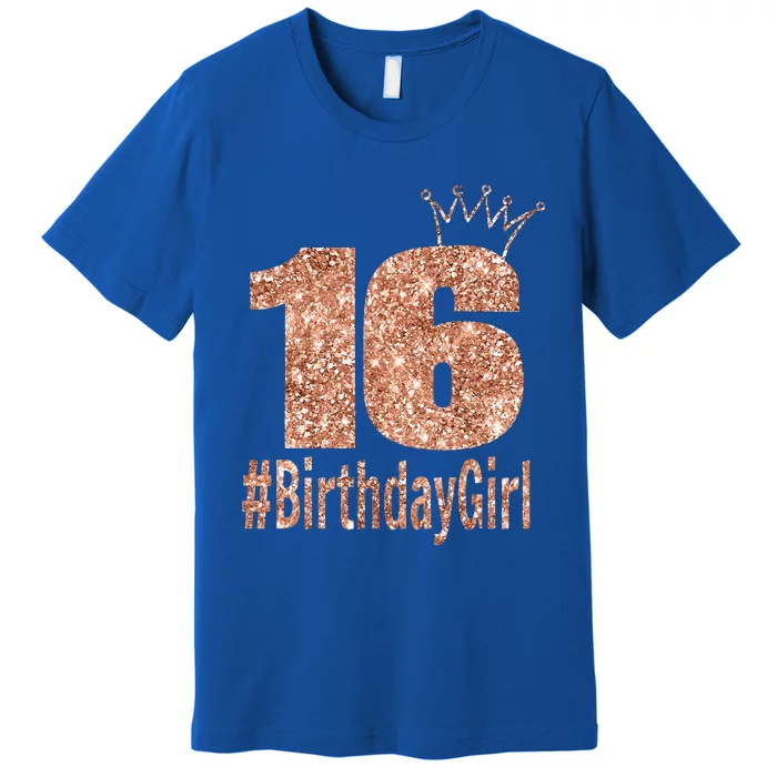 16th Birthday Gift Teen Sweet Sixteen 16 Birthday Premium T-Shirt